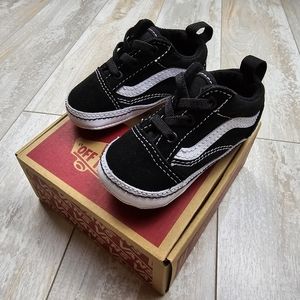 Vans Old Skool Crib Shoes Black/True White